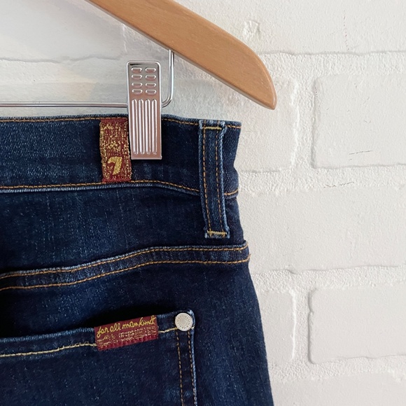 7 for all mankind Women’s Denim jeans Dark wash Bootcut Sz 32 - Picture 15 of 16